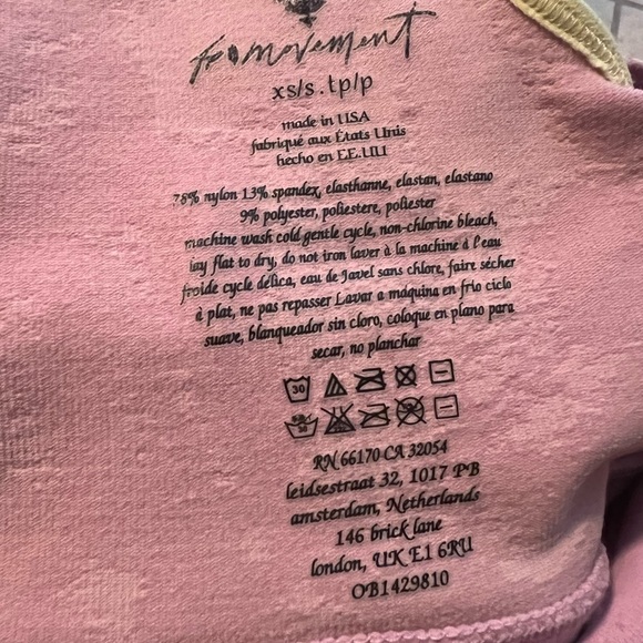 NWOT Free People Movement Think Twice Bra & Leggings Set in Dew Drop. Size XS/S - Picture 3 of 6